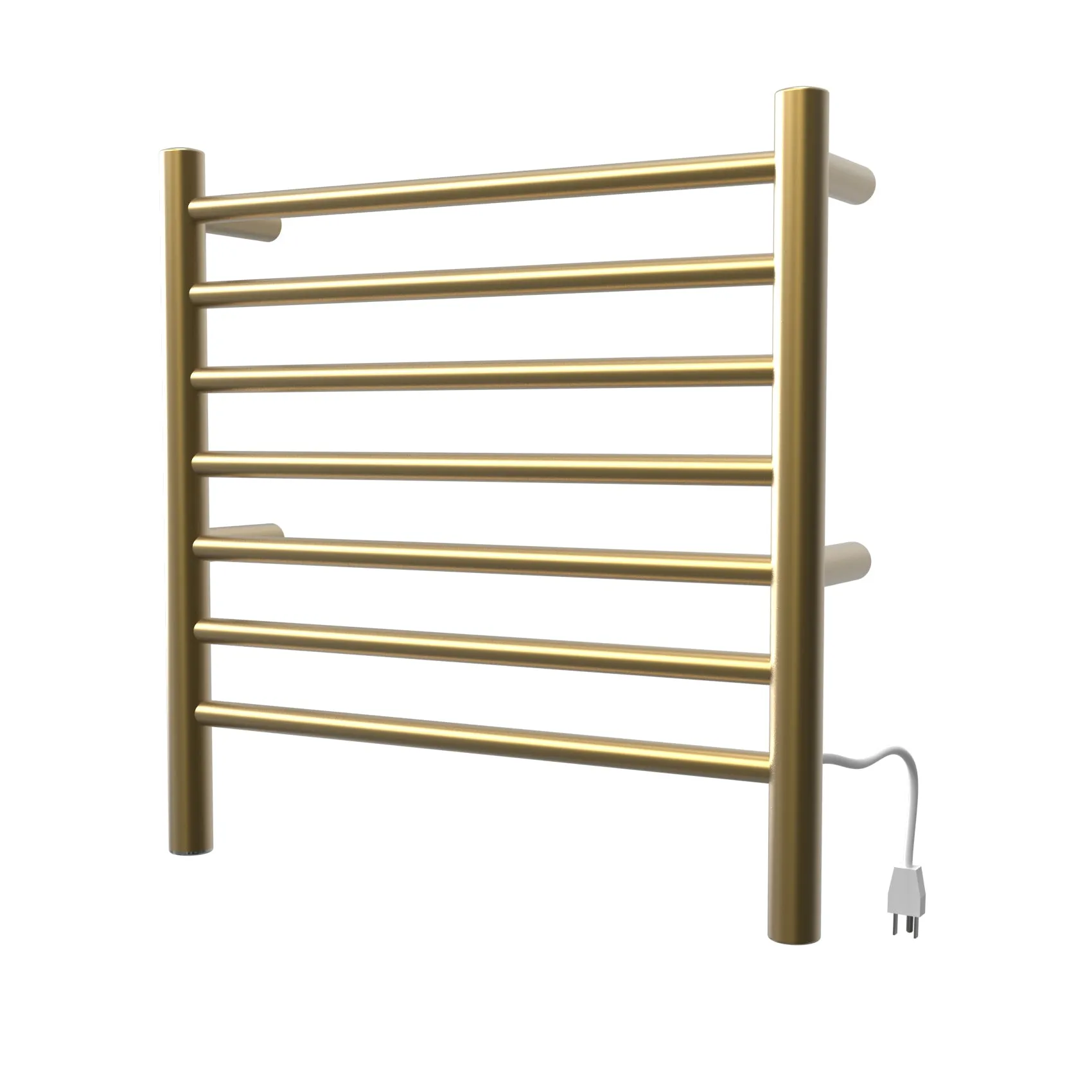 Amba RWHS-SSB Radiant Small Hardwired   Plug-in Combo 7 Bar Towel Warmer in Satin Brass