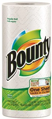 Bounty Regular Paper Towels' White' 2-Ply' 48 Paper Towels Per Roll' 30 Rolls Per Case