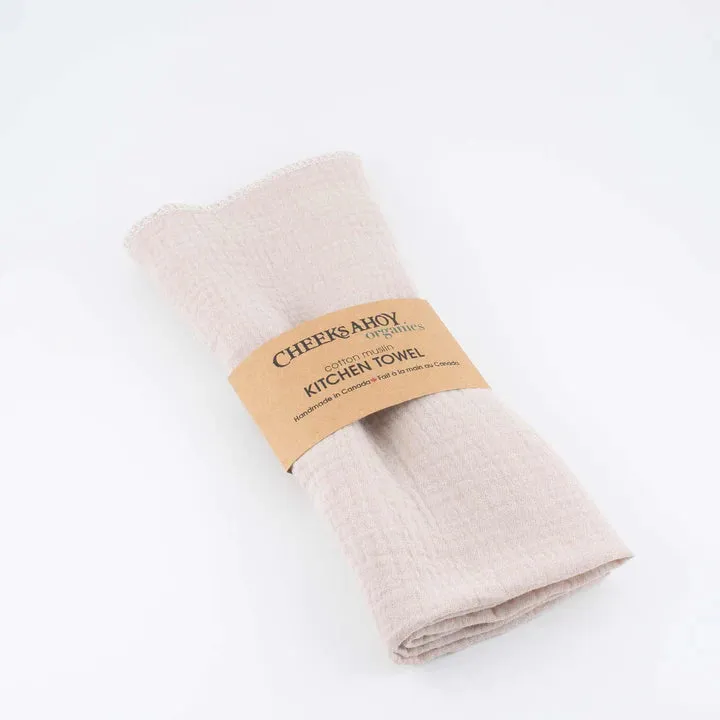 Cheeks Ahoy - Cotton Muslin Kitchen Towel
