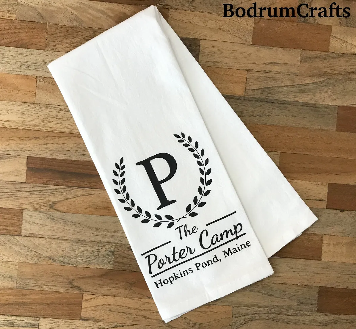 Custom Printed Flour Sack Towels with 2 Color Logo