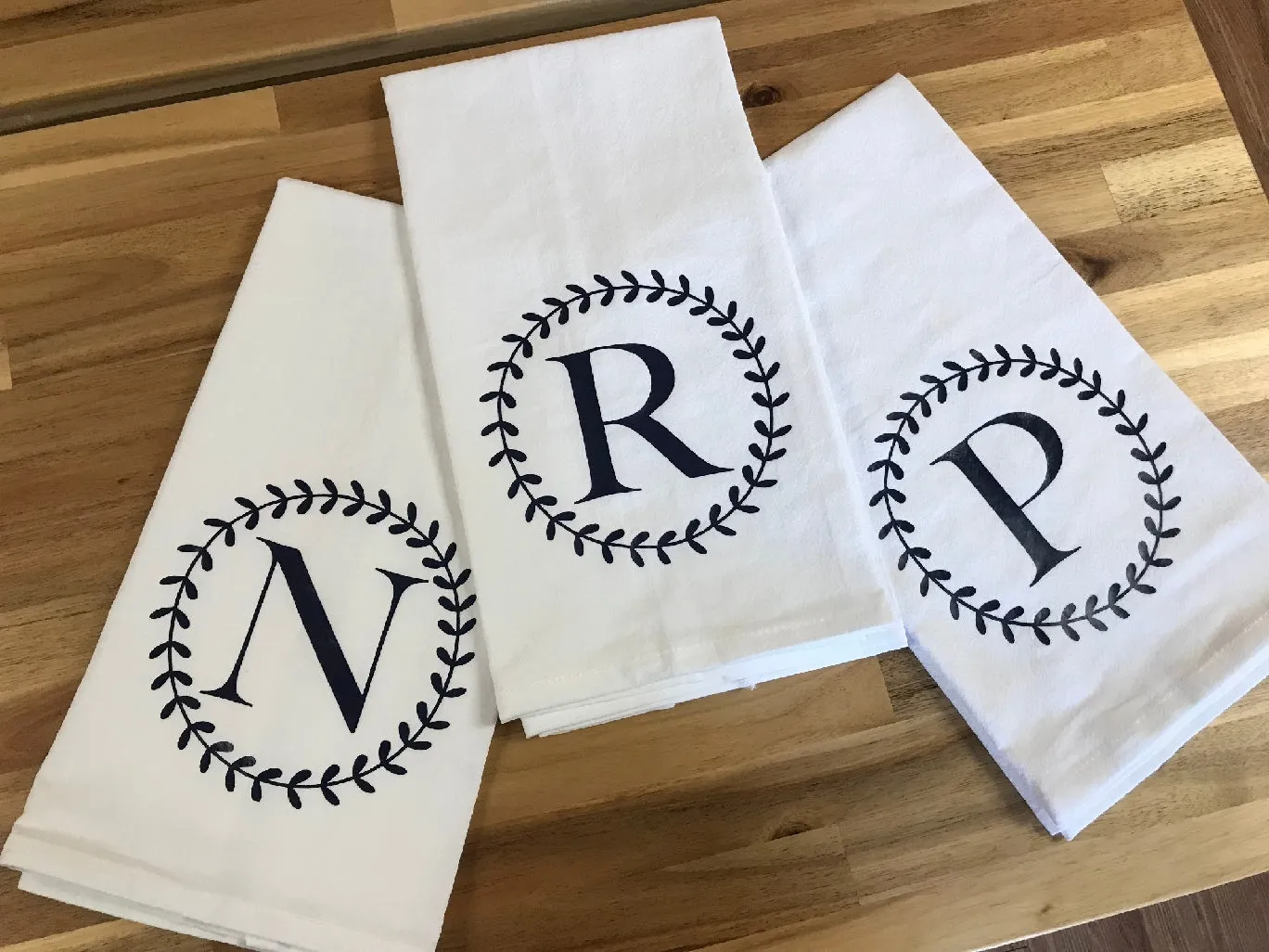 Custom Printed Flour Sack Towels with 2 Color Logo