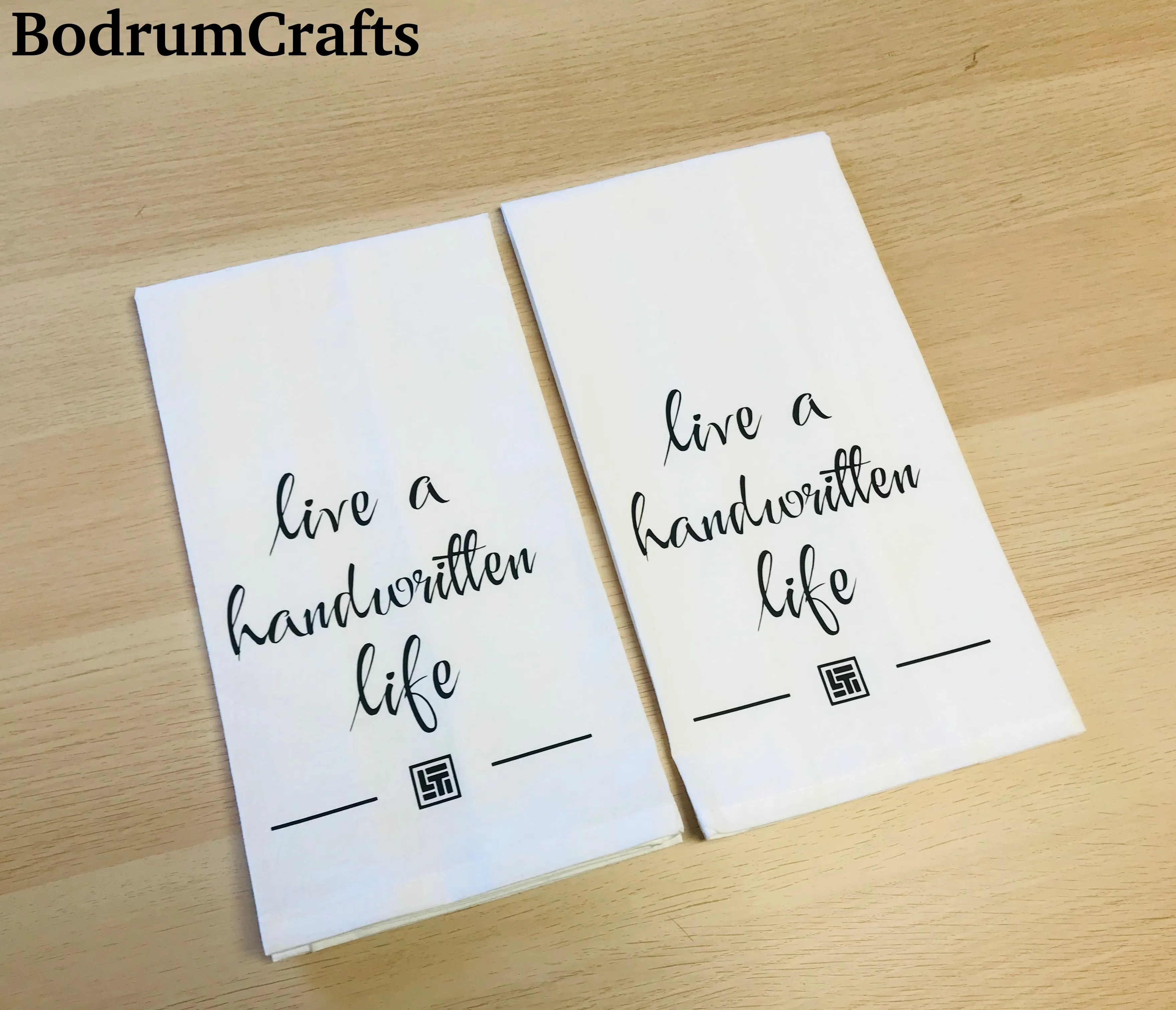 Custom Printed Flour Sack Towels with 2 Color Logo
