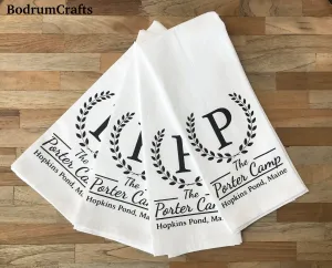 Custom Printed Flour Sack Towels with 2 Color Logo