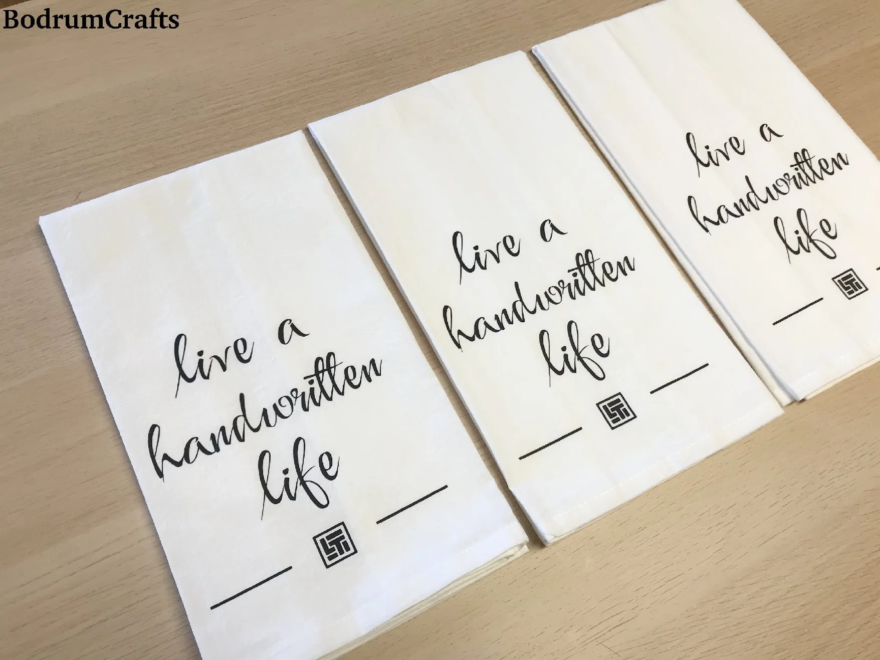 Custom Printed Flour Sack Towels with 2 Color Logo