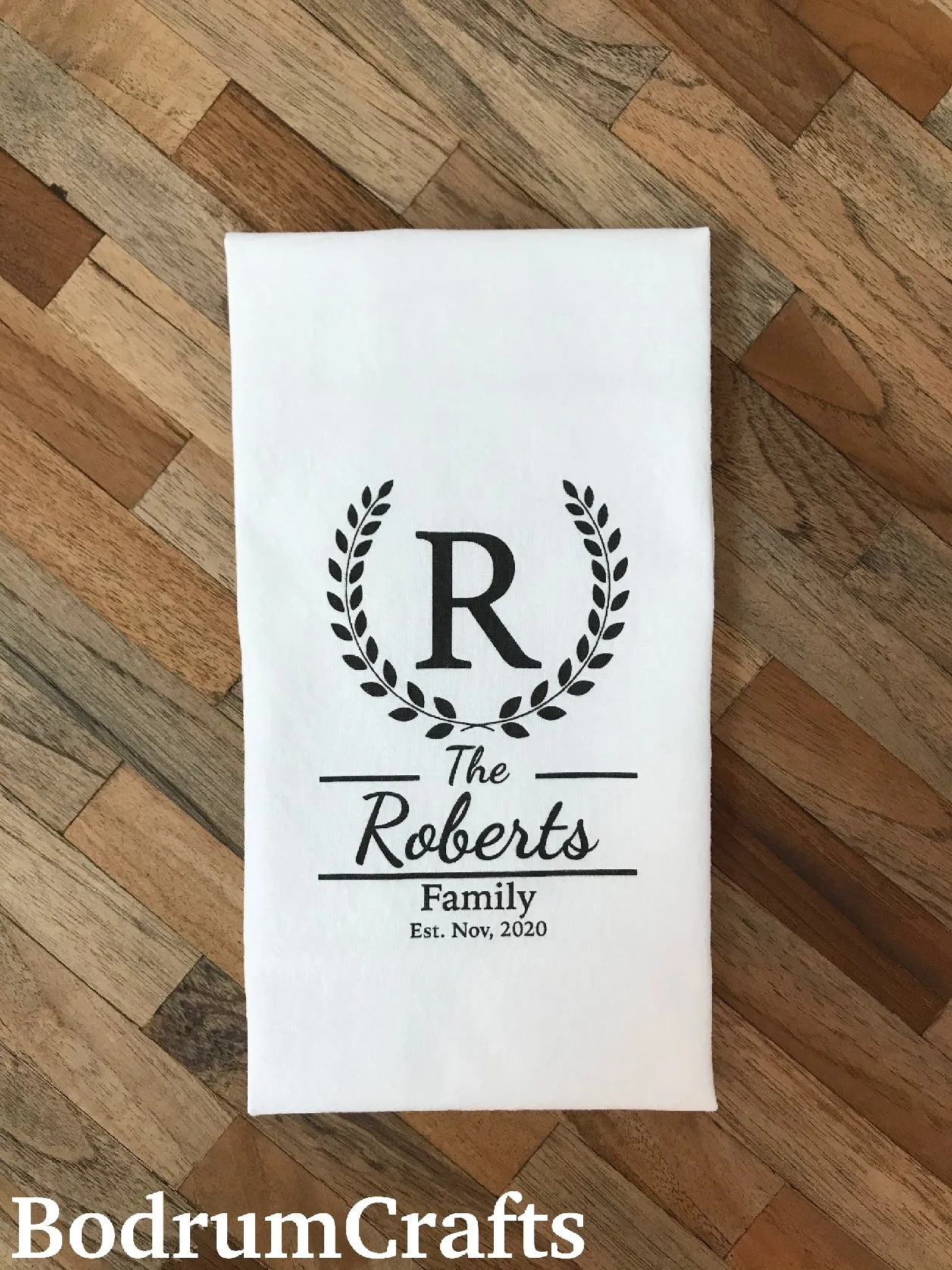 Custom Printed Flour Sack Towels with 2 Color Logo