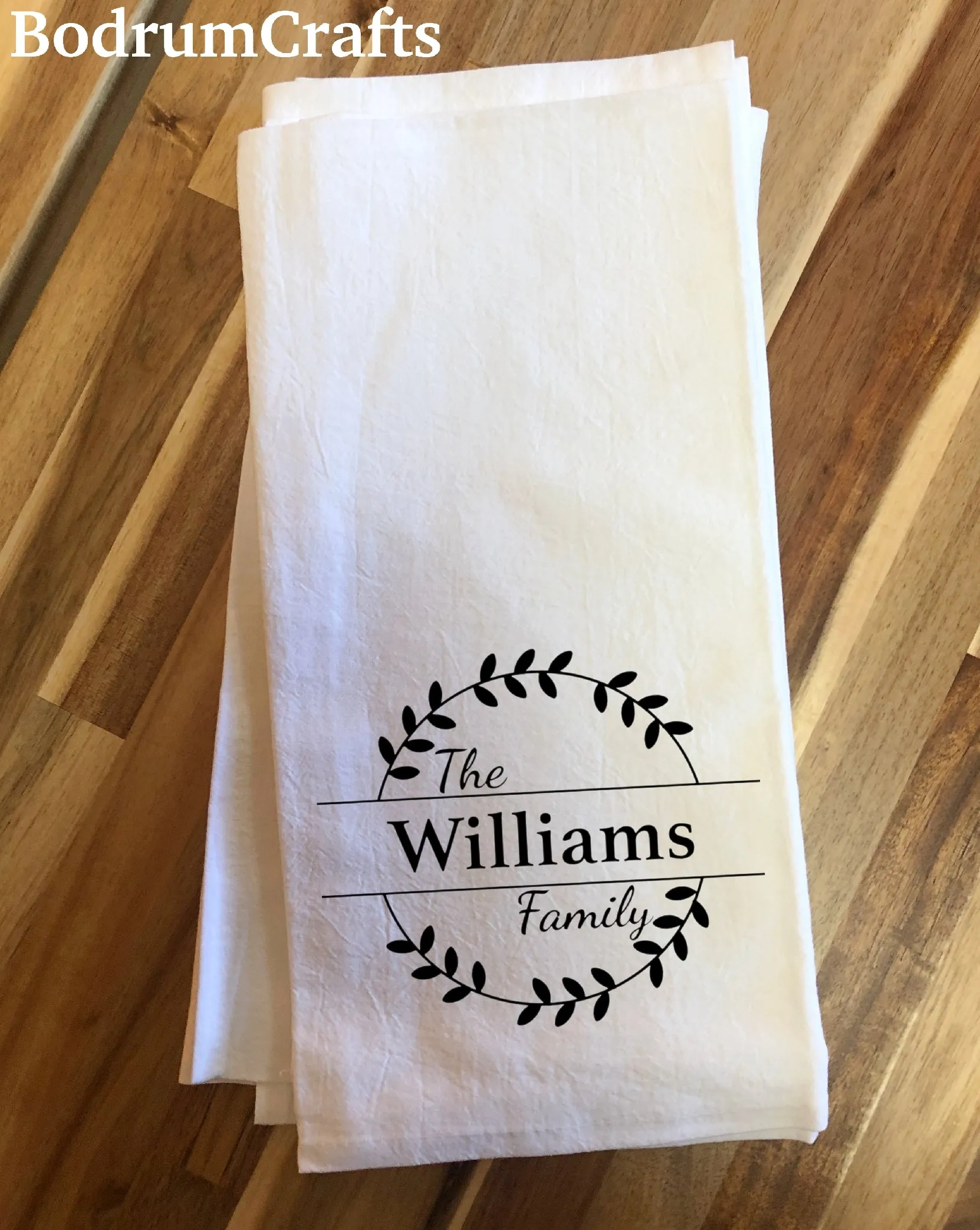 Custom Printed Flour Sack Towels with 2 Color Logo