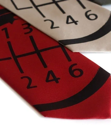 Gear Shift Silk Necktie