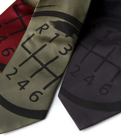Gear Shift Silk Necktie
