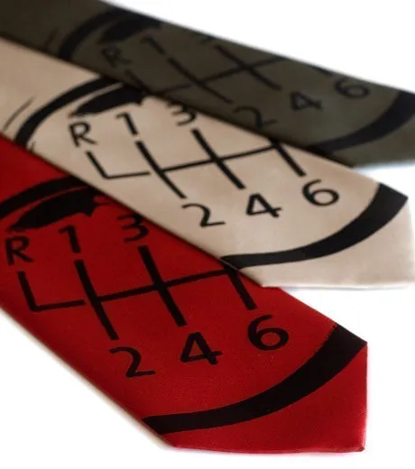 Gear Shift Silk Necktie