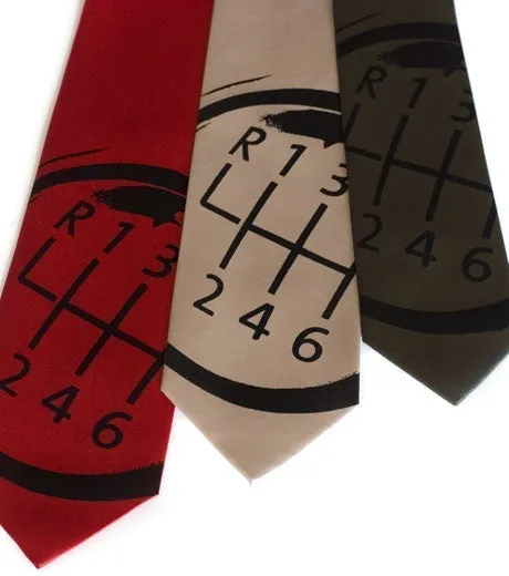 Gear Shift Silk Necktie