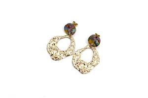 Gold Textured Earrings