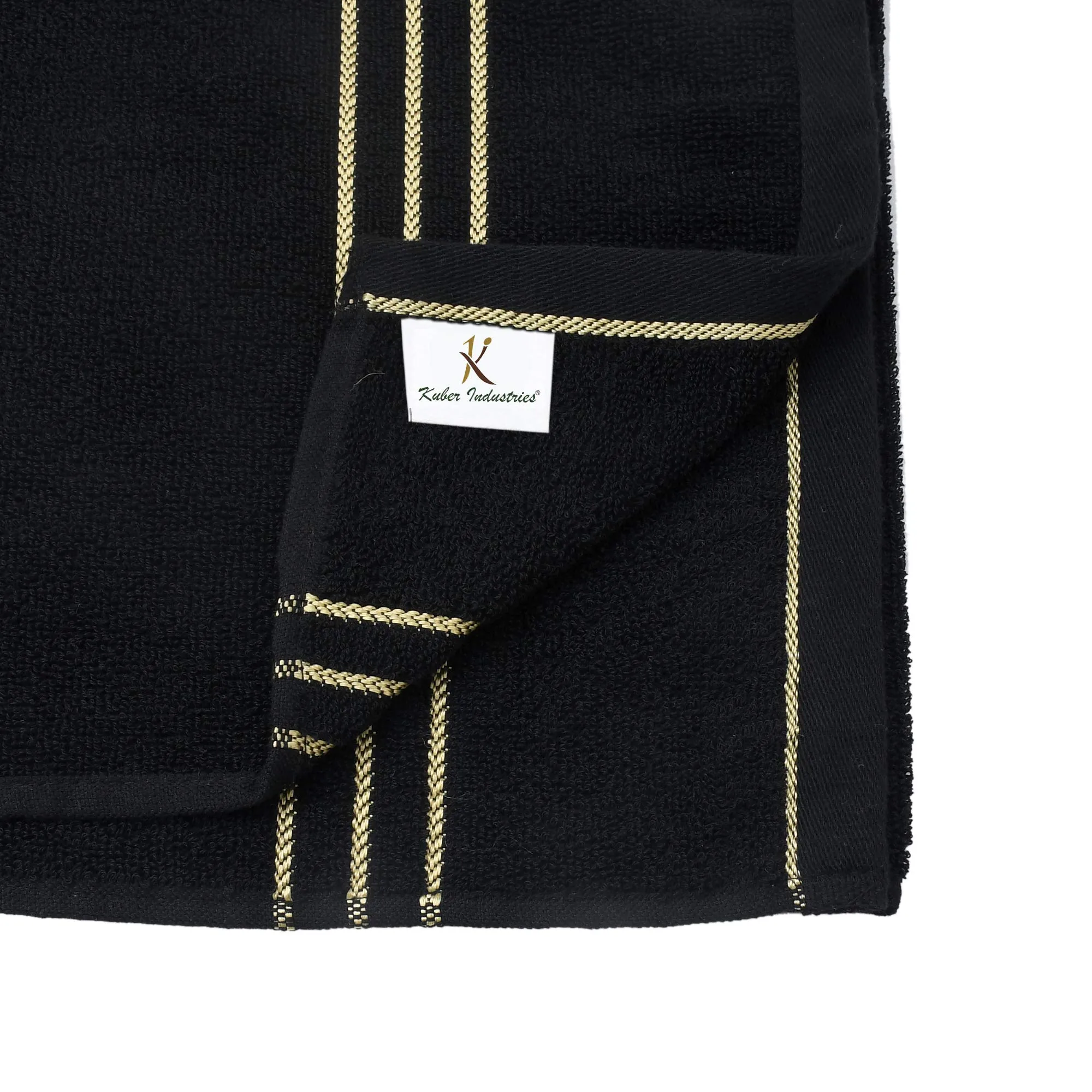 Kuber Industries 525 GSM Cotton Face Towels |Super Soft, Quick Absorbent & Anti-Bacterial|Gym & Workout Towels|Pack of 12 (Mustrad & Ivory)