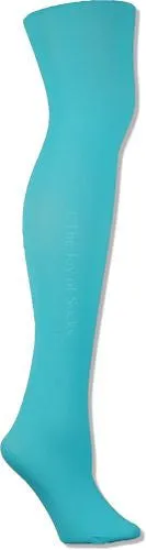 Large/Tall Microfiber Opaque Turquoise Tights