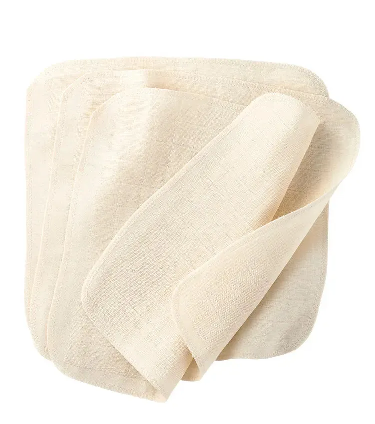 Organic Cotton Muslin Wash cloths - Natural - Set of 5