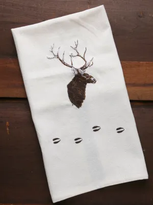 "Elk" 100% Cotton Embroidered Kitchen Towel